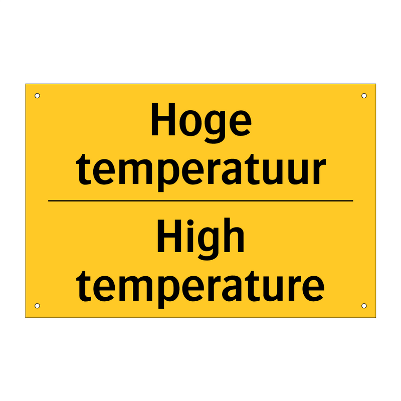 Hoge temperatuur - High temperature