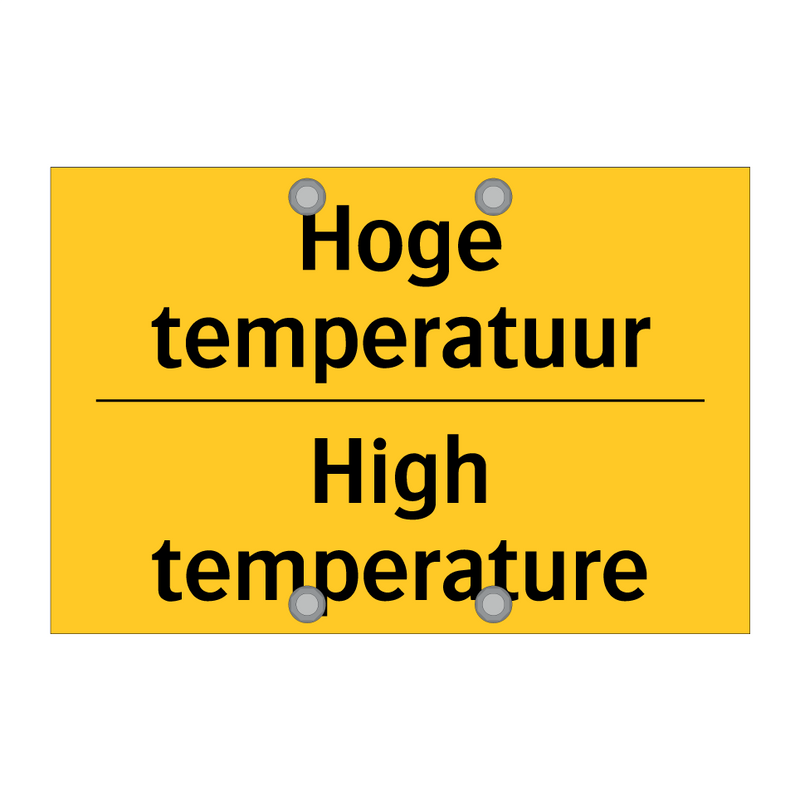 Hoge temperatuur - High temperature