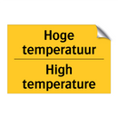 Hoge temperatuur - High temperature