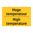 Hoge temperatuur - High temperature