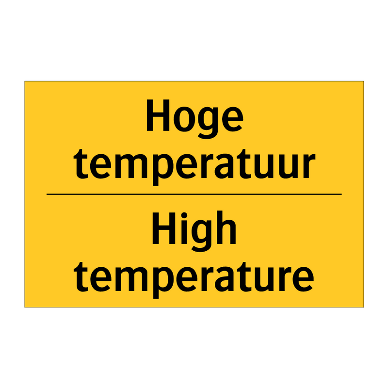Hoge temperatuur - High temperature