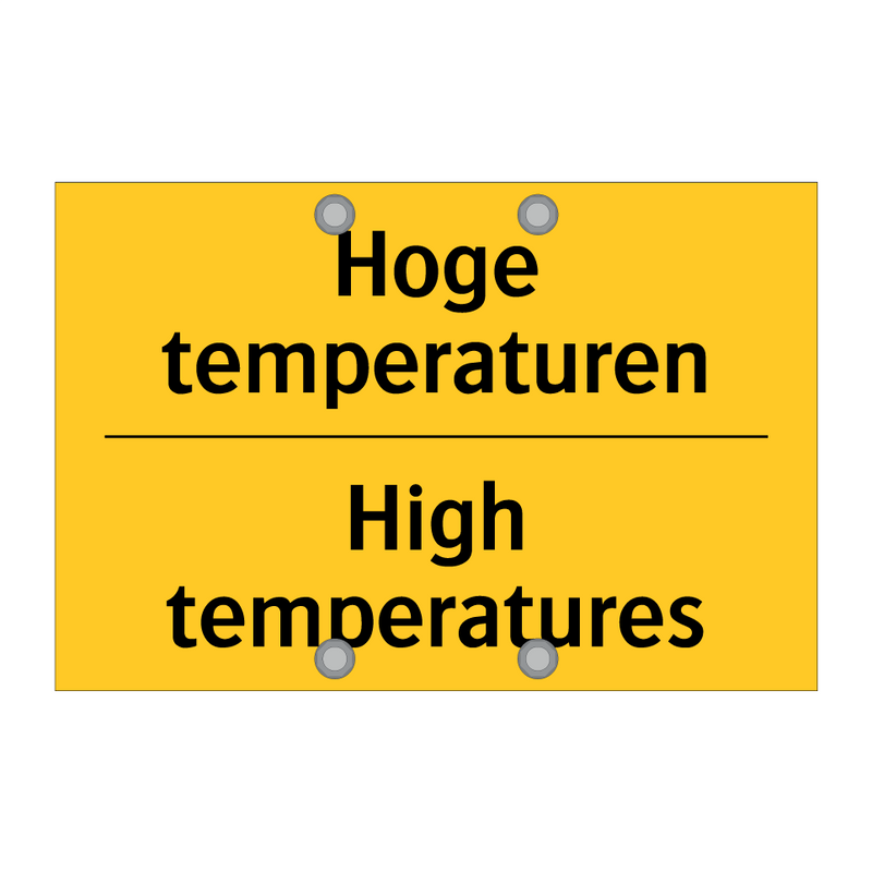 Hoge temperaturen - High temperatures