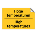 Hoge temperaturen - High temperatures