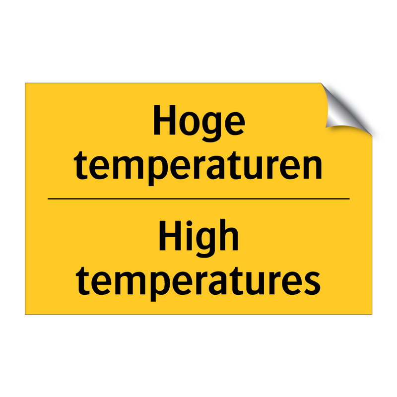 Hoge temperaturen - High temperatures