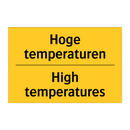 Hoge temperaturen - High temperatures