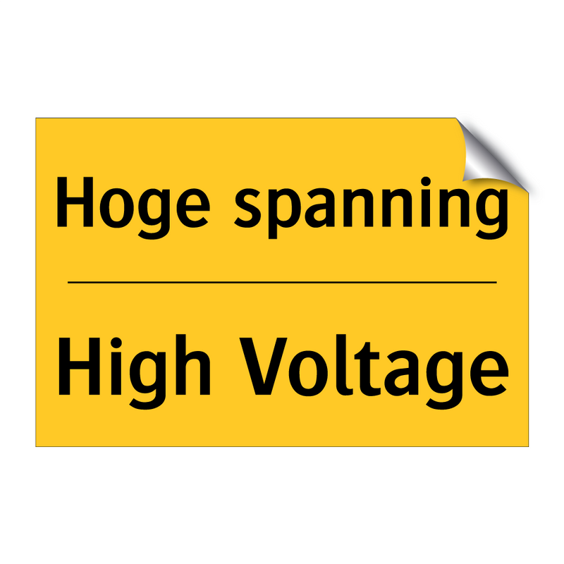 Hoge spanning - High Voltage