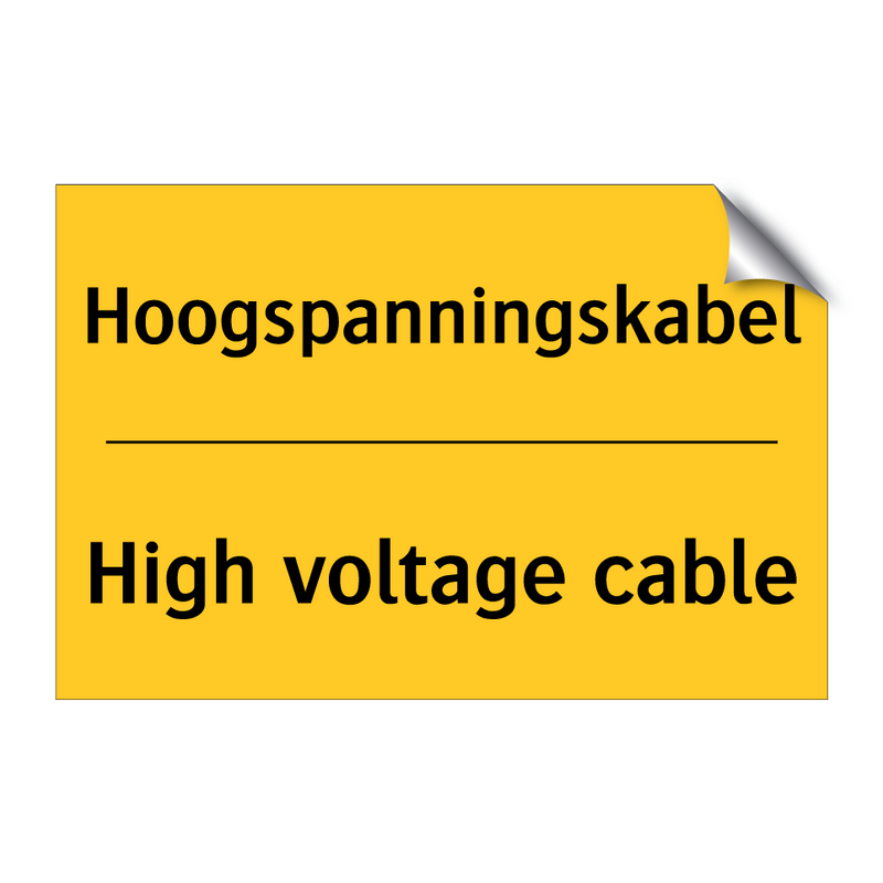 Hoogspanningskabel - High voltage cable