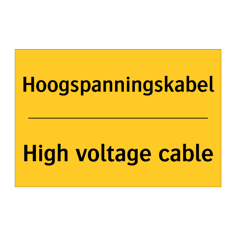Hoogspanningskabel - High voltage cable