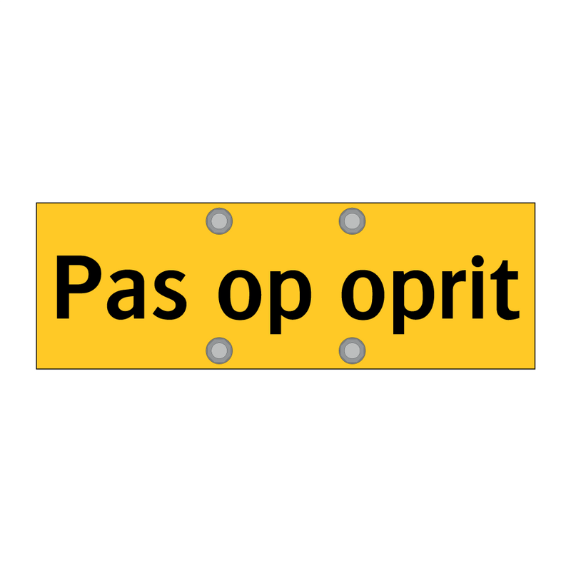 Pas op oprit