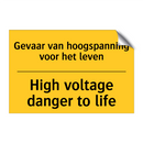 Gevaar van hoogspanning voor het leven - High voltage danger to life