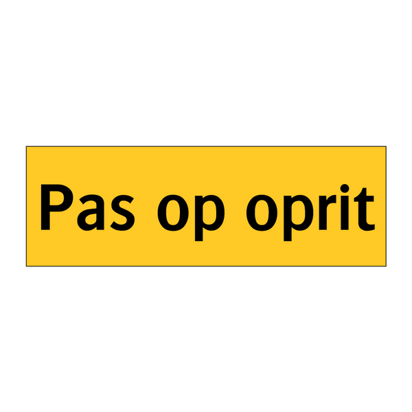 Pas op oprit