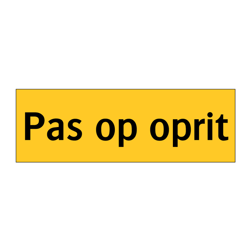 Pas op oprit