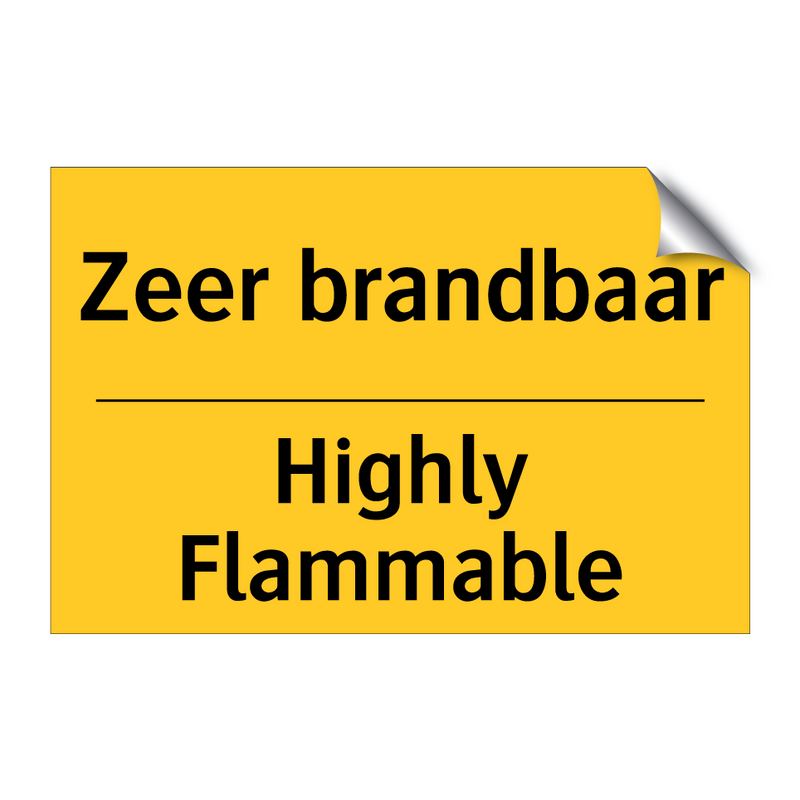 Zeer brandbaar - Highly Flammable