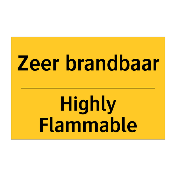 Zeer brandbaar - Highly Flammable