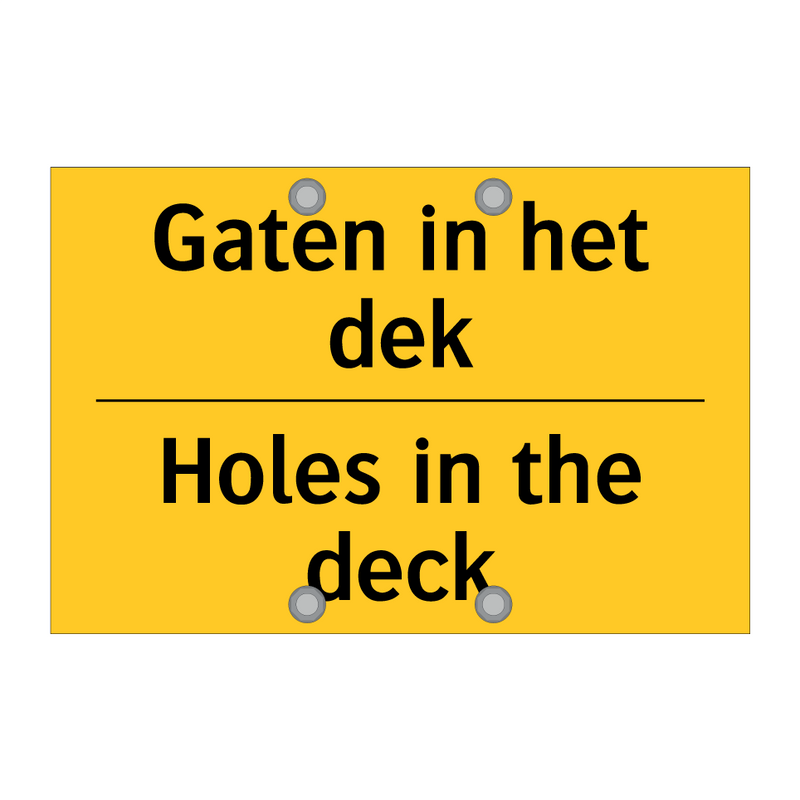 Gaten in het dek - Holes in the deck