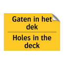 Gaten in het dek - Holes in the deck