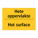 Hete oppervlakte - Hot surface