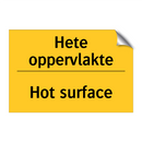 Hete oppervlakte - Hot surface