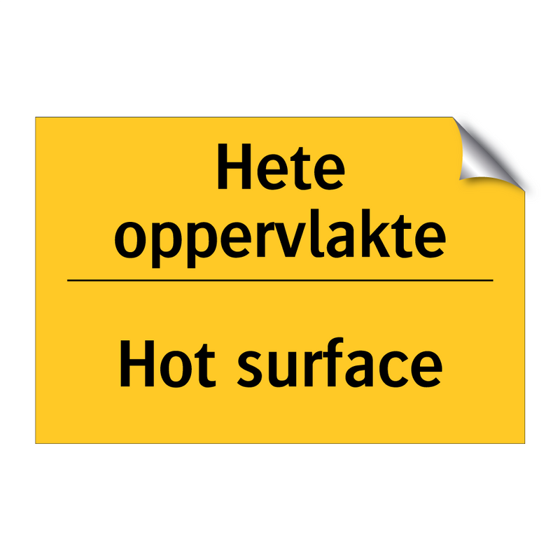 Hete oppervlakte - Hot surface