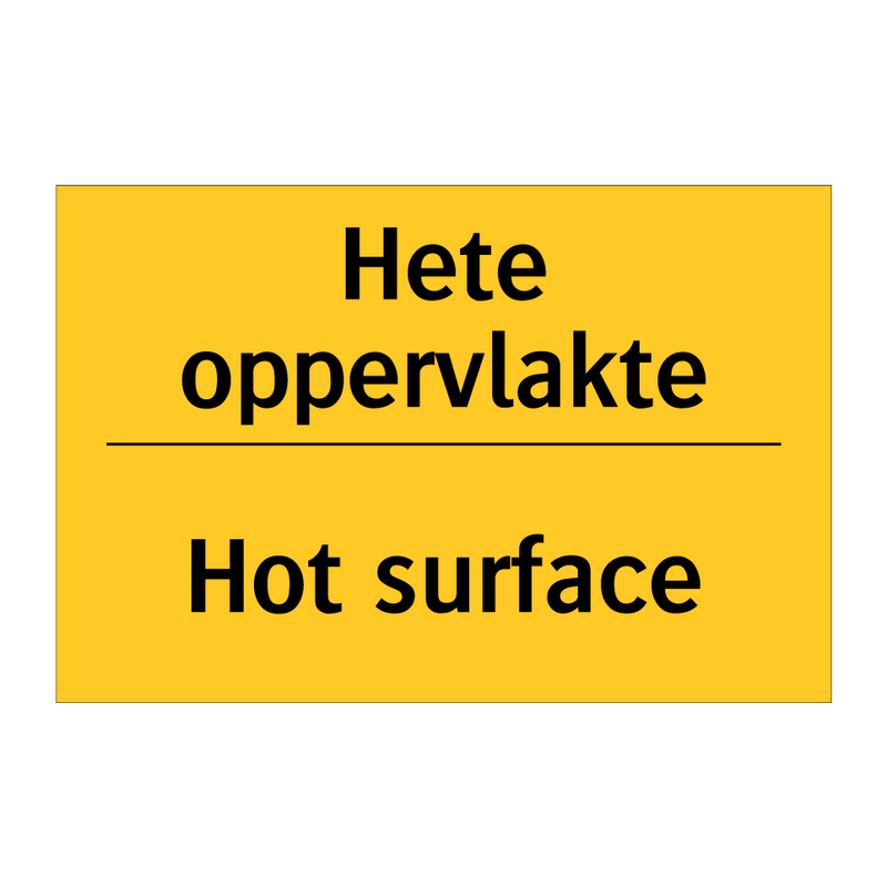 Hete oppervlakte - Hot surface