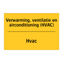 Verwarming, ventilatie en airconditioning (HVAC) - Hvac