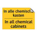 In alle chemische kasten - In all chemical cabinets