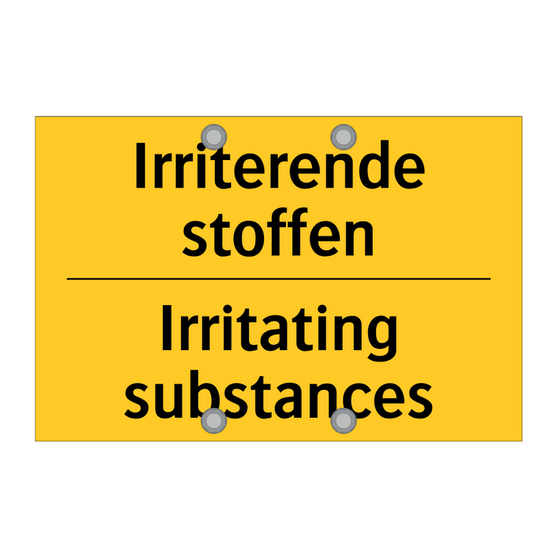 Irriterende stoffen - Irritating substances