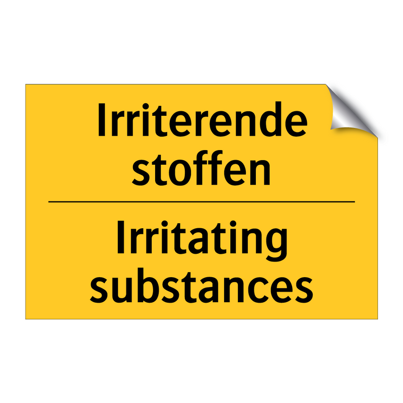 Irriterende stoffen - Irritating substances