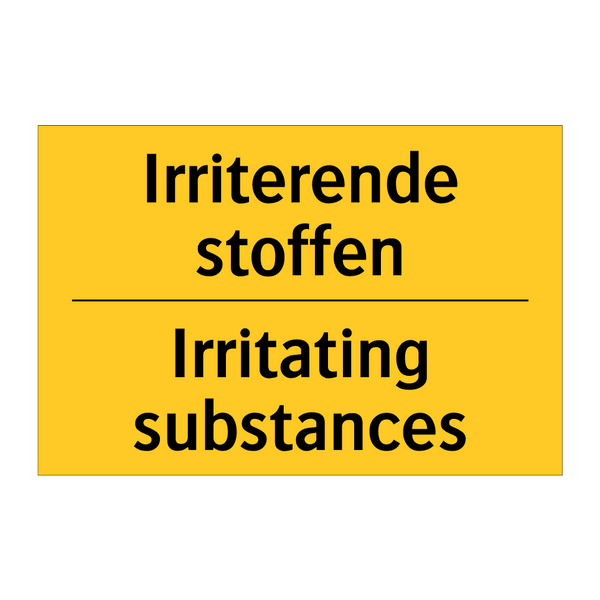 Irriterende stoffen - Irritating substances