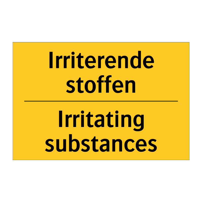 Irriterende stoffen - Irritating substances