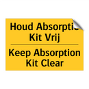 Houd Absorptie Kit Vrij - Keep Absorption Kit Clear