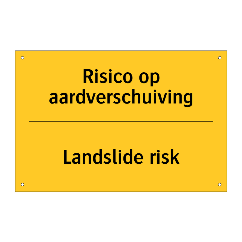 Risico op aardverschuiving - Landslide risk
