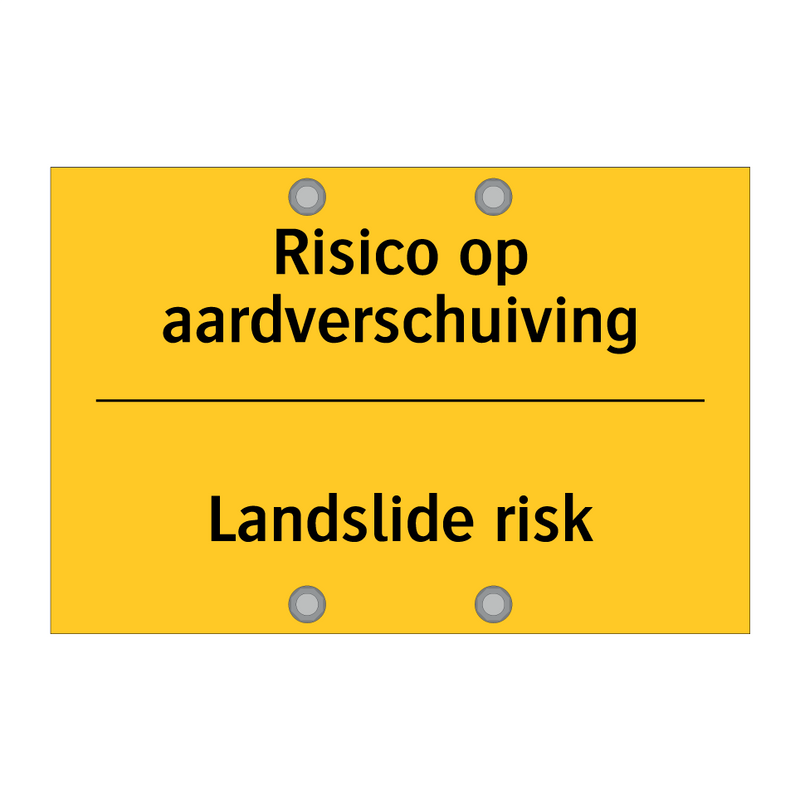 Risico op aardverschuiving - Landslide risk