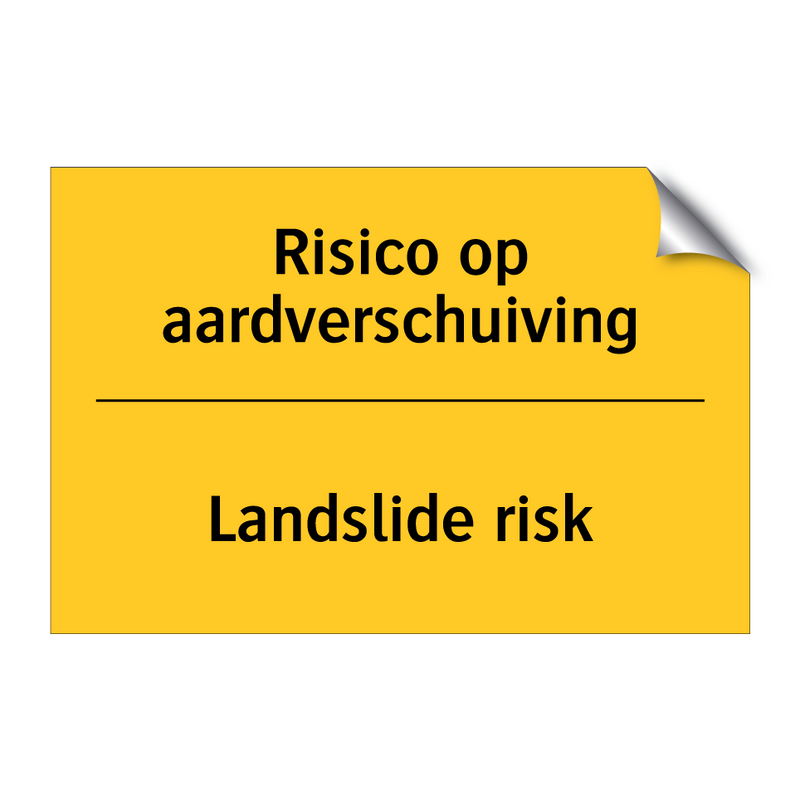 Risico op aardverschuiving - Landslide risk