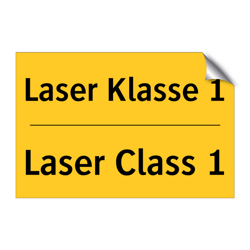 Laser Klasse 1 - Laser Class 1