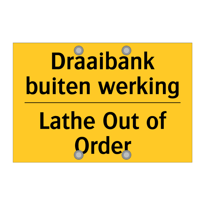 Draaibank buiten werking - Lathe Out of Order
