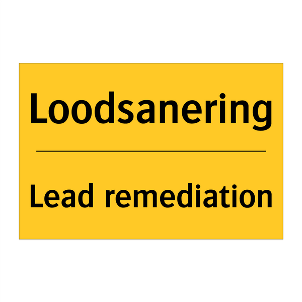 Loodsanering - Lead remediation