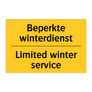 Beperkte winterdienst - Limited winter service