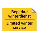 Beperkte winterdienst - Limited winter service