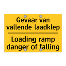 Gevaar van vallende laadklep - Loading ramp danger of falling