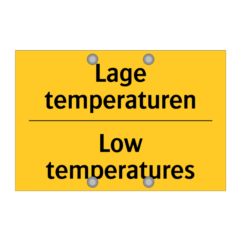Lage temperaturen - Low temperatures