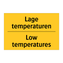 Lage temperaturen - Low temperatures