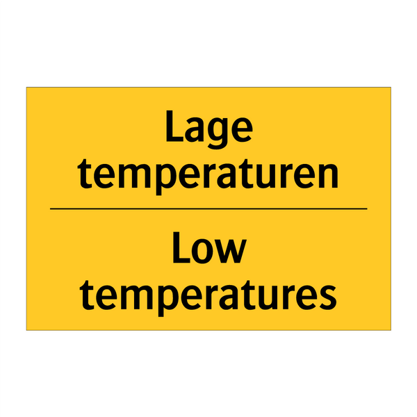 Lage temperaturen - Low temperatures