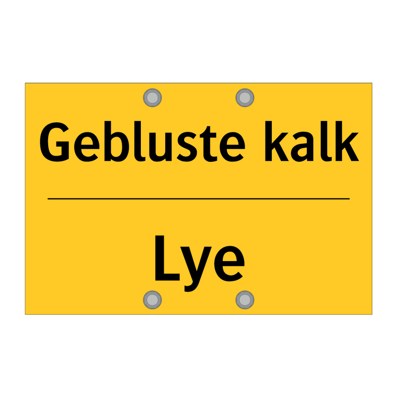 Gebluste kalk - Lye