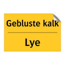 Gebluste kalk - Lye