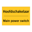 Hoofdschakelaar - Main power switch