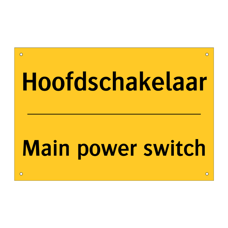 Hoofdschakelaar - Main power switch