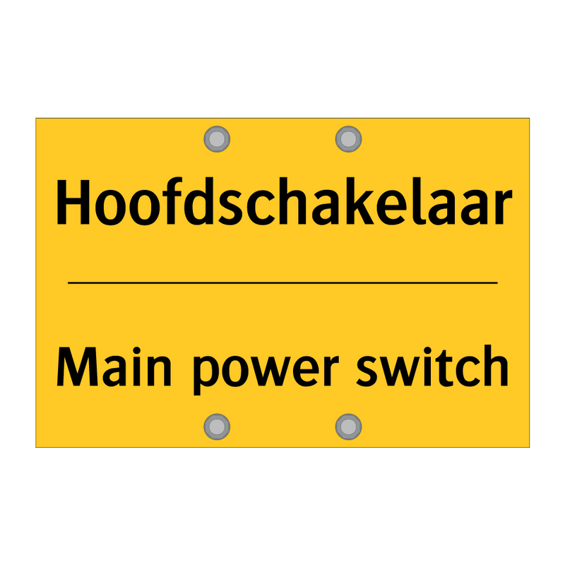 Hoofdschakelaar - Main power switch