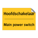 Hoofdschakelaar - Main power switch
