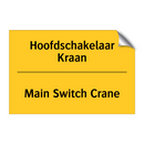 Hoofdschakelaar Kraan - Main Switch Crane